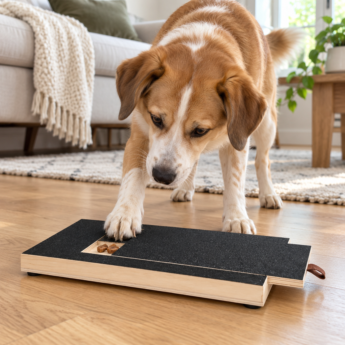 Dog Nail Scratch Board with Treat Drawer | Good Tired Dog